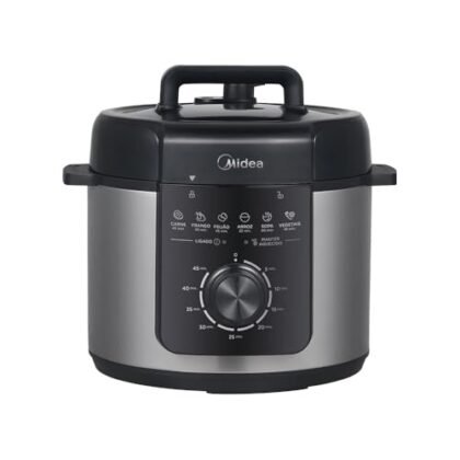 Aqui estão algumas opções de texto ALT para a imagem, considerando que o título do produto é "Midea Panela de Pressão Mecânica 4L 220V" e usando a frase "Panela Multifuncional": **Opções:** * **Opção 1 (Simples e direta):** Midea Panela de Pressão Mecânica 4L, uma Panela Multifuncional. * **Opção 2 (Mais descritiva):** Panela Multifuncional Midea de Pressão Mecânica com capacidade de 4L, ideal para diversas receitas. * **Opção 3 (Foco na versatilidade):** Panela Multifuncional Midea, a panela de pressão mecânica que facilita o seu dia a dia na cozinha. * **Opção 4 (Com a voltagem):** Midea Panela de Pressão Mecânica 4L 220V, uma Panela Multifuncional para sua cozinha. **Qual escolher?** A melhor opção depende do contexto em que a imagem está sendo usada e do que você quer destacar. Se o espaço for limitado, a opção 1 é a mais concisa. Se você quiser enfatizar a versatilidade da panela, a opção 3 é uma boa escolha. Lembre-se que o texto ALT deve ser breve e descritivo, fornecendo uma alternativa textual para a imagem que seja útil para usuários com deficiência visual e para mecanismos de busca.