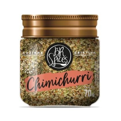 Aqui estão algumas opções de texto ALT para a imagem, considerando diferentes focos: **Opções mais simples e diretas:** * Chimichurri BR Spices 70G * Tempero Chimichurri BR Spices **Opções descritivas:** * Pote de Tempero Chimichurri BR Spices 70G * BR Spices Tempero Chimichurri, um mix de especiarias para dar sabor aos seus pratos **Opções que consideram acessibilidade:** * Imagem de um pote de tempero Chimichurri BR Spices 70G. A escolha ideal depende do contexto da imagem e do site. Se a imagem estiver em uma página de produto, a opção mais simples pode ser suficiente. Se estiver em um artigo sobre culinária, uma opção mais descritiva pode ser melhor.