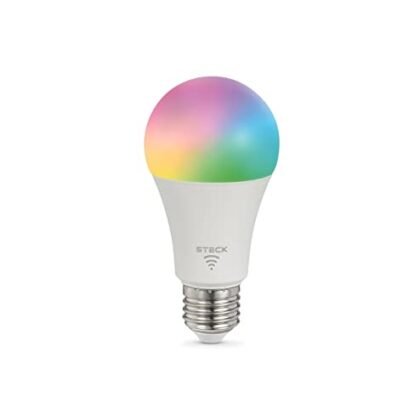 Aqui estão algumas opções de texto ALT para a imagem da Lâmpada Inteligente Steck, considerando diferentes enfoques: **Opção 1 (Simples e descritiva):** `Lâmpada Inteligente Steck acesa, mostrando sua luz colorida.` **Opção 2 (Destacando a marca):** `Lâmpada Inteligente Steck, parte da linha Steck Ambiente Conectado.` **Opção 3 (Focando na funcionalidade):** `Lâmpada Inteligente Steck, controlável via Wi-Fi e com diversas cores (RGBW).` **Opção 4 (Enfatizando o uso):** `Lâmpada Inteligente Steck iluminando um ambiente com luz colorida personalizável.` **Opção 5 (Mais completa, se houver espaço):** `Lâmpada Inteligente Steck: personalize a iluminação da sua casa com esta lâmpada Wi-Fi RGBW bivolt da Steck Ambiente Conectado.` **Qual escolher?** * Se o objetivo principal é simplesmente descrever a imagem, a **Opção 1** é suficiente. * Se a marca é importante, use a **Opção 2**. * Se você quer destacar as funcionalidades da lâmpada, a **Opção 3** ou **Opção 5** são melhores. * Se quer mostrar o uso dela a **Opção 4**. A escolha depende do contexto em que a imagem está sendo usada e do que você quer enfatizar. Lembre-se de manter o texto conciso e relevante para o conteúdo da página.