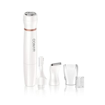 Aqui estão algumas opções de texto ALT para a imagem, utilizando "Depilador Conair", variando em detalhe e foco: * **Opção 1 (Simples):** Depilador Conair feminino all-in-one com 5 acessórios. * **Opção 2 (Um pouco mais detalhada):** Depilador Conair sem fio, com diferentes acessórios para depilação facial e corporal. * **Opção 3 (Foco nos benefícios):** Depilador Conair para uma depilação completa, com 5 acessórios e design sem fio para maior praticidade. * **Opção 4 (Para acessibilidade):** Depilador Conair. Imagem mostra o depilador e seus diversos acessórios para depilação feminina. * **Opção 5 (Se a imagem mostrar a embalagem):** Embalagem do Depilador Conair feminino all-in-one com 5 acessórios. **Qual escolher?** Depende do contexto da imagem e da sua estratégia. Se a imagem é apenas um detalhe e o foco é outro, a opção 1 ou 4 são suficientes. Se a imagem é importante e você quer destacar os benefícios, a opção 2 ou 3 são melhores. Se a imagem for da embalagem, a opção 5 é mais apropriada.