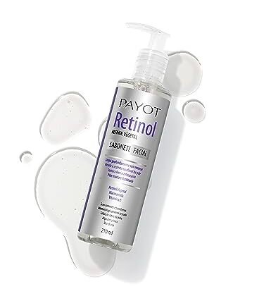Aqui estão algumas opções de texto ALT para a imagem, variando em descritividade: **Opção 1 (Curta e direta):** `Sabonete Retinol Payot` **Opção 2 (Um pouco mais descritiva):** `Sabonete facial Retinol Payot` **Opção 3 (Focada no benefício):** `Sabonete Retinol Payot para limpeza e renovação facial` **Opção 4 (Se a embalagem estiver visível):** `Embalagem do Sabonete Retinol Payot` **Qual escolher?** Depende do contexto da imagem e do que você quer enfatizar. Se o foco é apenas identificar o produto, a opção 1 ou 2 são suficientes. Se você quer destacar o benefício ou a marca, a opção 3 é melhor. Se a imagem foca na embalagem, a opção 4 faz mais sentido. **Recomendação:** Para a maioria dos casos, a **Opção 2: `Sabonete facial Retinol Payot`** é um bom equilíbrio entre descrição e concisão.