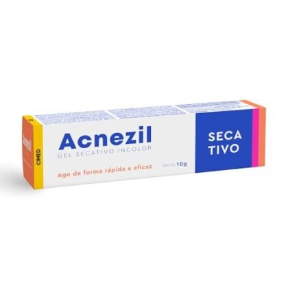 Aqui estão algumas opções de texto ALT para a imagem, utilizando "Acnezil Antiacne", com diferentes níveis de detalhe: * **Opção 1 (Curta e direta):** Acnezil Antiacne. * **Opção 2 (Um pouco mais descritiva):** Acnezil Antiacne Gel Secativo. * **Opção 3 (Mais detalhada, mas ainda concisa):** Acnezil Antiacne, tratamento eficaz contra acne. A melhor opção dependerá do contexto em que a imagem está sendo usada. Se o contexto já deixa claro que se trata de um produto para acne, a opção mais curta pode ser suficiente. Se for necessário fornecer um pouco mais de informação, a opção 2 ou 3 podem ser mais adequadas.