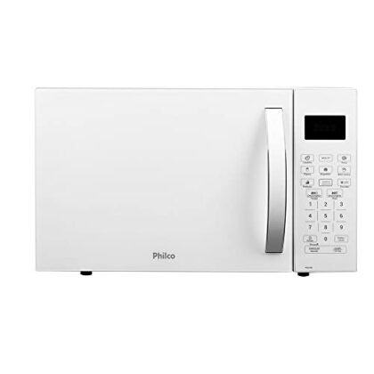 Aqui estão algumas opções de texto ALT para a imagem, utilizando "Micro-ondas Philco 20L", com diferentes níveis de detalhe: **Opções curtas e diretas:** * Micro-ondas Philco 20L * Micro-ondas Philco 20L Branco **Opções um pouco mais descritivas:** * Micro-ondas Philco 20L, ideal para sua cozinha. * Micro-ondas Philco 20L da cor branca. * Micro-ondas Philco 20L, modelo PMO23BB. **Opções mais detalhadas (se relevantes e visíveis na imagem):** * Micro-ondas Philco 20L, modelo PMO23BB, com design moderno e display digital. (se tiver display) * Micro-ondas Philco 20L branco, exibindo o painel de controle. (se o painel for um destaque) **Recomendação:** A melhor escolha dependerá do contexto da imagem e do quão importante é fornecer informações adicionais. Uma opção simples como "Micro-ondas Philco 20L Branco" é geralmente suficiente, a menos que haja algo específico na imagem que mereça destaque.