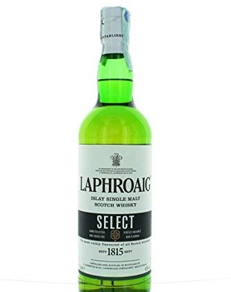 Aqui estão algumas opções de texto ALT para a imagem, variando em nível de detalhe: * **Opção 1 (Simples):** Laphroaig Select * **Opção 2 (Um pouco mais descritiva):** Laphroaig Select Whisky Escocês * **Opção 3 (Foco na marca):** Garrafa de Laphroaig Select * **Opção 4 (Mais detalhada, se aplicável):** Rótulo da garrafa de Laphroaig Select, mostrando o logotipo da marca. A melhor opção dependerá do contexto da imagem e do seu público. Se a imagem for usada em uma loja online, uma descrição mais detalhada (opção 2 ou 4) pode ser mais útil. Se for apenas para ilustração, a opção 1 ou 3 pode ser suficiente.