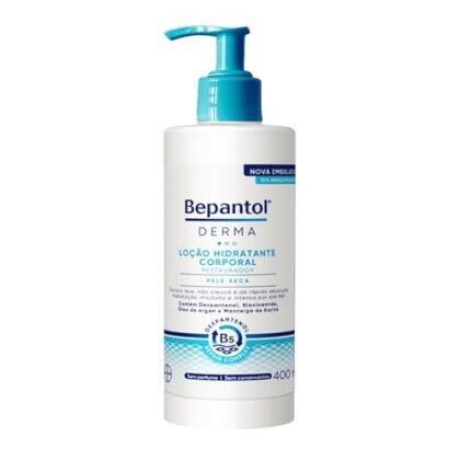 Aqui estão algumas opções de texto ALT para a imagem, utilizando "Hidratação Bepantol", com diferentes níveis de detalhe: **Opção 1 (Mais simples):** `Hidratação Bepantol: Bepantol Derma Hidratante Corporal para pele seca.` **Opção 2 (Um pouco mais descritiva):** `Hidratação Bepantol: Frasco de 400ml de Bepantol Derma Hidratante Corporal, ideal para restaurar a pele seca.` **Opção 3 (Foco no benefício):** `Hidratação Bepantol: Alívio e restauração para pele seca com Bepantol Derma Hidratante Corporal 400ml.` **Qual escolher?** A melhor opção depende do contexto da imagem e do quão detalhada você precisa ser. Se a página já contém muita informação sobre o produto, a opção mais simples pode ser suficiente. Se a imagem for o principal meio de apresentar o produto, uma opção mais descritiva pode ser melhor.