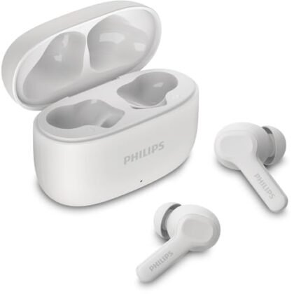 Aqui estão algumas opções de texto ALT, variando em nível de detalhe: **Opção 1 (Curta e direta):** ``` Fone Philips TWS branco. ``` **Opção 2 (Adicionando contexto):** ``` Fone Philips TWS sem fio branco, modelo TAT1109WT/00. ``` **Opção 3 (Destacando características):** ``` Fone Philips TWS com design intra-auricular branco, ideal para uso diário. ``` **Opção 4 (Se a imagem mostrar o fone no estojo):** ``` Fone Philips TWS branco dentro do estojo de carregamento. ``` A melhor opção dependerá do contexto da imagem e do que você quer enfatizar. Se a imagem for apenas o fone em si, a opção 2 ou 3 seriam ideais. Se a imagem for mais sobre o conjunto (fone e estojo), a opção 4 seria mais adequada.
