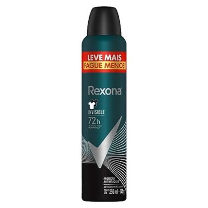 Aqui estão algumas opções de texto ALT para a imagem, utilizando "Rexona Invisible", com diferentes níveis de detalhe: **Opção 1 (Mais curta e simples):** `Rexona Invisible, antitranspirante masculino em aerossol.` **Opção 2 (Um pouco mais descritiva):** `Aerossol antitranspirante Rexona Invisible para homens, com embalagem promocional "Leve Mais Pague Menos".` **Opção 3 (Incluindo detalhes da embalagem, se relevantes):** `Foto de uma embalagem do Rexona Invisible, antitranspirante masculino aerossol de 250ml, com a promoção "Leve Mais Pague Menos". A embalagem pode variar.` **Qual escolher?** * **Opção 1:** Ideal se o contexto da imagem já for claro (por exemplo, se estiver em uma página de produtos Rexona). * **Opção 2:** Um bom meio termo, descrevendo o produto e mencionando a promoção. * **Opção 3:** Mais completa, útil se a embalagem em si for o foco ou se o usuário precisar de mais informações. **Recomendações:** * Se possível, observe a imagem. Se a embalagem variar significativamente, pode ser útil descrever a cor principal ou design da embalagem na descrição. * Mantenha o texto conciso e informativo. O objetivo é descrever a imagem para pessoas com deficiência visual ou quando a imagem não carrega. * Priorize a informação mais importante. Neste caso, o nome do produto ("Rexona Invisible") é fundamental. Espero que ajude!