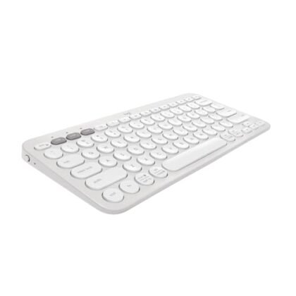 Aqui estão algumas opções de texto ALT para a imagem, focando em diferentes aspectos do produto, usando "Pebble Keys 2": **Opção 1 (Mais Descritiva):** "Teclado sem fio branco Pebble Keys 2 da Logitech, com design minimalista e layout US." **Opção 2 (Focando na portabilidade):** "Pebble Keys 2: Teclado sem fio leve e compacto, ideal para levar para qualquer lugar." **Opção 3 (Destacando a conectividade):** "Pebble Keys 2: Conectividade Bluetooth Easy-Switch para alternar facilmente entre dispositivos." **Opção 4 (Simples e Direta):** "Teclado sem fio Logitech Pebble Keys 2 em branco." A melhor opção dependerá do contexto da imagem e do que você deseja destacar. A opção 1 é a mais completa, enquanto as outras focam em aspectos específicos.
