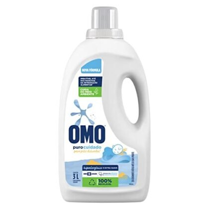 Aqui estão algumas opções de texto ALT para a imagem, usando "OMO Puro Cuidado", com variações para diferentes ênfases: **Opção 1 (Simples e direta):** `OMO Puro Cuidado 3L, sabão líquido para roupas delicadas.` **Opção 2 (Focada na marca e tamanho):** `OMO Puro Cuidado, embalagem econômica de 3 litros.` **Opção 3 (Enfatizando o benefício):** `OMO Puro Cuidado: limpeza suave e proteção para as roupas do seu bebê.` **Opção 4 (Descritiva):** `OMO Puro Cuidado líquido, em um recipiente de 3 litros, pronto para cuidar das suas roupas.` **Opção 5 (Para e-commerce, com foco na palavra-chave):** `Compre OMO Puro Cuidado 3L online. Sabão líquido para roupas delicadas e de bebê.` **Qual escolher?** * Se o objetivo é simplesmente identificar o produto, a **Opção 1** é suficiente. * Se você quer destacar o tamanho da embalagem, use a **Opção 2**. * Se o foco é o cuidado com roupas delicadas (especialmente de bebê), a **Opção 3** é ideal. * Para uma descrição mais completa, a **Opção 4** é uma boa escolha. * Se for para uma loja virtual, a **Opção 5** é a mais recomendada, pois contém palavras-chave importantes para SEO. A melhor escolha depende do contexto da imagem e do objetivo da sua página.