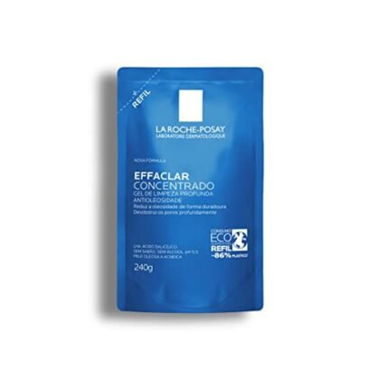 Aqui estão algumas opções de texto ALT, variando em detalhe e foco, utilizando "Effaclar Antiacne": **Opção 1 (Simples e Direta):** `Effaclar Antiacne: Refil do Gel de Limpeza Concentrado para pele oleosa e com acne.` **Opção 2 (Um pouco mais informativa):** `Effaclar Antiacne: Refil do Gel de Limpeza Concentrado da La Roche-Posay, formulado com ácido salicílico e PCA de Zinco para limpar profundamente a pele e reduzir a oleosidade.` **Opção 3 (Focando nos benefícios):** `Effaclar Antiacne: Refil do Gel de Limpeza Concentrado que ajuda a limpar profundamente, reduzir a oleosidade e as lesões da acne. Ideal para pele oleosa.` **Opção 4 (Se a imagem mostrar a embalagem do refil):** `Effaclar Antiacne: Embalagem de refil do Gel de Limpeza Concentrado, uma opção econômica e sustentável para o tratamento da acne.` **Escolha a opção que melhor se adapta ao que a imagem mostra.** Se a imagem for apenas a embalagem, foque nisso. Se a imagem for mais genérica, foque nos benefícios.