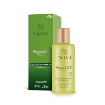 Aqui estão algumas opções de texto ALT para a imagem, usando a palavra-chave "Óleo de Argan" e considerando a descrição do produto: **Opções Curtas e Diretas:** * Óleo de Argan Inoar para cabelos nutridos e sem frizz. * Inoar Óleo de Argan: tratamento nutritivo e protetor. * Óleo de Argan Inoar para hidratação e brilho capilar. **Opções Mais Descritivas:** * Frasco de Óleo de Argan Inoar de 60ml, ideal para nutrição, antifrizz e proteção térmica de todos os tipos de cabelo. * Inoar Óleo de Argan 60ml: fórmula com óleo de argan para hidratação profunda, brilho imediato e controle do frizz. * Imagem promocional do Óleo de Argan Inoar, destacando seus benefícios nutritivos, antifrizz, de proteção térmica e para todos os tipos de cabelo. **Opção com Foco na Marca:** * Inoar Óleo de Argan: a solução com óleo de argan para cabelos mais bonitos e saudáveis. A melhor opção dependerá do contexto da imagem e do que você deseja enfatizar. Se a imagem mostra o produto em destaque e os benefícios são óbvios, uma opção curta pode ser suficiente. Se a imagem for menor ou menos clara, uma descrição mais detalhada pode ser útil.