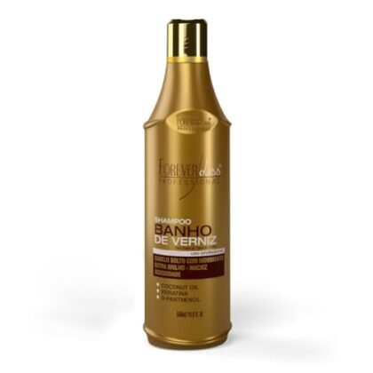 Aqui estão algumas opções de texto ALT para a imagem, utilizando "Banho Verniz", com diferentes níveis de detalhe: **Opção 1 (Simples e direta):** `Banho Verniz Forever Liss Shampoo 500ml` **Opção 2 (Um pouco mais descritiva):** `Shampoo Banho Verniz Forever Liss Professional 500ml` **Opção 3 (Incluindo a marca):** `Forever Liss Professional Shampoo Banho Verniz 500ml` **Opção 4 (Focada no benefício):** `Shampoo Banho Verniz para brilho intenso Forever Liss 500ml` **Opção 5 (Se houver embalagem específica):** `Embalagem do Shampoo Banho Verniz Forever Liss 500ml` (se a imagem for específica da embalagem) **Qual escolher?** * **Se o foco principal for identificar o produto:** Opção 1 ou 2 são as melhores. * **Se a marca é importante:** Opção 3. * **Se você quer destacar um benefício:** Opção 4. * **Se a imagem mostra especificamente a embalagem:** Opção 5. A escolha ideal depende do contexto da imagem e do que você quer destacar. Em geral, seja conciso e descritivo.
