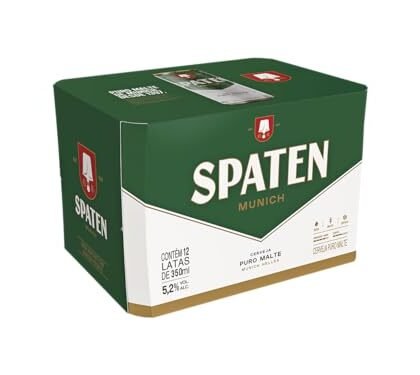 Aqui estão algumas opções de texto ALT para a imagem, utilizando "Spaten Puro Malte", com diferentes níveis de detalhe: * **Opção 1 (Mais simples):** Spaten Puro Malte * **Opção 2 (Um pouco mais descritiva):** Pack de cerveja Spaten Puro Malte em latas de 350ml. * **Opção 3 (Mais detalhada, se relevante):** Doze latas de Spaten Puro Malte, cerveja puro malte em embalagem de lata. A melhor opção depende do contexto da sua página e do que você quer enfatizar. Se o objetivo é simplesmente identificar o produto, a opção mais simples é suficiente. Se você quer dar mais informações, as opções mais descritivas são melhores.