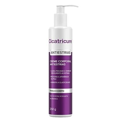 Aqui estão algumas opções de texto ALT para a imagem, focadas em SEO e acessibilidade: **Opção 1 (Simples e direta):** `Cicatricure Estrias: Creme corporal antiestrias.` **Opção 2 (Mais descritiva, focada na ação):** `Cicatricure Estrias: Creme para ajudar a reduzir e prevenir estrias no corpo.` **Opção 3 (Focada na marca e problema):** `Cicatricure Estrias: Solução para estrias com o Creme Corporal Antiestrias Cicatricure.` **Opção 4 (Incluindo o tipo de produto):** `Cicatricure Estrias: Creme Corporal Antiestrias da Cicatricure para o tratamento de estrias.` **Recomendação:** Eu recomendaria usar a **Opção 2** ou a **Opção 3**. Elas são mais informativas e ajudam a descrever o que o produto faz, além de incluir a palavra-chave principal ("Cicatricure Estrias"). A **Opção 3** é ligeiramente melhor para SEO se o nome da marca for importante para a pesquisa. Lembre-se que o texto ALT deve ser conciso e relevante para a imagem. Ele deve fornecer informações úteis para pessoas com deficiência visual e ajudar os motores de busca a entender o conteúdo da imagem.