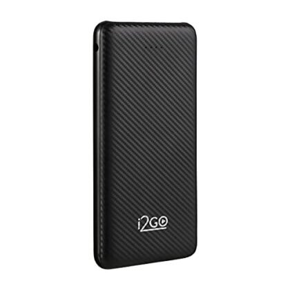 Aqui estão algumas opções de texto ALT para a imagem, variando em nível de detalhe: **Opção 1 (Curta e direta):** `Power Bank I2GO preto de 10000mAh.` **Opção 2 (Um pouco mais descritiva):** `Carregador portátil Power Bank I2GO Plus preto, com 10000mAh de capacidade e múltiplas portas USB.` **Opção 3 (Mais detalhada, útil para acessibilidade):** `Imagem de um Power Bank I2GO Plus preto. O dispositivo tem 10000mAh de capacidade, duas saídas USB-A e uma porta USB-C que funciona tanto como entrada quanto saída. Ideal para carregar dispositivos móveis em qualquer lugar.` **Qual escolher?** * Se o contexto da imagem já for bem claro (por exemplo, em uma página de produto do Power Bank I2GO), a opção curta é suficiente. * Se o contexto for menos claro ou se a acessibilidade for uma prioridade, a opção mais descritiva é melhor. * A opção intermediária oferece um bom equilíbrio entre informação e concisão. Escolha a opção que melhor se adequa ao seu contexto e às necessidades dos seus usuários.