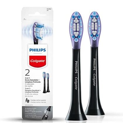 Aqui estão algumas opções de texto ALT, com diferentes níveis de detalhe: **Opção 1 (Mais simples):** ``` Refil SonicPro para escova de dente elétrica Philips Sonicare. ``` **Opção 2 (Um pouco mais descritiva):** ``` Refil SonicPro Gengiva Saudável para escova de dente elétrica Philips Sonicare, embalagem com duas unidades. ``` **Opção 3 (Considerando acessibilidade):** ``` Imagem de dois Refis SonicPro Gengiva Saudável para escova de dente elétrica Philips Sonicare, mostrando as cerdas da escova. ``` **Qual escolher?** A melhor opção depende do contexto da imagem e do seu público-alvo. Se o foco é apenas identificar o produto, a opção 1 é suficiente. Se você quer ser mais específico e destacar os benefícios, a opção 2 é melhor. Se a imagem tem detalhes importantes (como o formato das cerdas) e você se preocupa com acessibilidade, a opção 3 é a ideal.