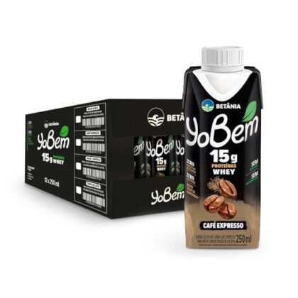 Aqui estão algumas opções de texto ALT, variando em detalhes: **Opção 1 (Mais simples):** `YoBem Proteína: Pack de 12 bebidas proteicas sabor Café Expresso.` **Opção 2 (Mais descritiva):** `YoBem Proteína: Pack com 12 unidades da bebida proteica sabor Café Expresso, contendo 15g de proteína Whey por unidade.` **Opção 3 (Focando no benefício):** `YoBem Proteína: Pack de 12 bebidas proteicas sabor Café Expresso com 15g de Whey Protein. Ideal para um impulso de energia e proteína.` **Opção 4 (Se a embalagem for visualmente marcante, adicione algo sobre ela):** `YoBem Proteína: Pack de 12 bebidas proteicas sabor Café Expresso em embalagem [descreva a embalagem, ex: moderna, vibrante, com logo YoBem]. Contém 15g de proteína Whey por unidade.` **Qual escolher?** * Se o contexto da imagem já deixa claro que é um produto e a quantidade, a opção 1 é suficiente. * Se você precisa dar mais detalhes sobre o produto (proteína, sabor), a opção 2 é melhor. * Se quer destacar o benefício, a opção 3 funciona bem. * Se a embalagem é importante para a identificação, adicione a descrição da embalagem (opção 4). Lembre-se: O texto ALT deve ser conciso e descrever o conteúdo da imagem da forma mais informativa possível para quem não consegue vê-la.