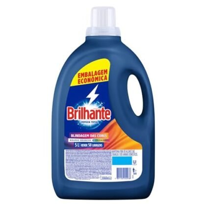 Aqui estão algumas opções de texto ALT, variando em descrição e foco: **Opção 1 (Mais direta):** `Brilhante Limpeza Total - Sabão Líquido 5L` **Opção 2 (Descritiva):** `Sabão líquido Brilhante Limpeza Total em embalagem de 5 litros.` **Opção 3 (Focada na marca):** `Brilhante Limpeza, sabão líquido para uma limpeza total, agora em embalagem econômica de 5L.` **Opção 4 (Se houver elementos visuais na imagem, como a cor do sabão):** `Sabão líquido azul Brilhante Limpeza Total, embalagem de 5 litros.` **Opção 5 (Se o contexto exigir mencionar o uso do produto):** `Brilhante Limpeza Total - Sabão Líquido 5L para roupas limpas e cheirosas.` **Qual escolher?** * A **Opção 1** é a mais simples e direta, ideal se o contexto já fornece outras informações. * A **Opção 2** adiciona um pouco mais de descrição, útil se a imagem for a única fonte de informação. * A **Opção 3** foca na marca, boa para reforçar o reconhecimento da marca. * A **Opção 4** é importante se a cor do sabão for relevante. * A **Opção 5** é adequada se o contexto é sobre lavar roupas. Escolha a opção que melhor se encaixa no contexto da sua página e que forneça a informação mais relevante para quem não pode ver a imagem.