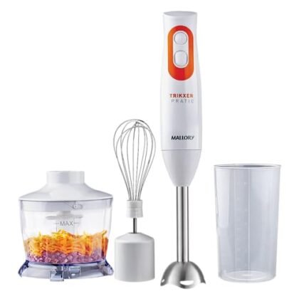 Aqui estão algumas opções de texto ALT para a imagem, considerando a descrição do produto, com foco em acessibilidade e SEO: **Opção 1 (Mais direta):** `Mixer 3 em 1 Mallory Trikxer Pratic 127V` **Opção 2 (Um pouco mais descritiva):** `Mixer 3 em 1 Mallory Trikxer Pratic, um eletrodoméstico versátil para sua cozinha.` **Opção 3 (Foco na funcionalidade):** `Mixer 3 em 1 Mallory Trikxer Pratic ideal para preparar diversas receitas, 127V.` **Opção 4 (Com palavras-chave relevantes):** `Mixer 3 em 1 Mallory Trikxer Pratic 127V: tritura, mistura e bate com praticidade.` **Por que essas opções são boas?** * **Simplicidade:** São concisas e fáceis de entender. * **Relevância:** Utilizam a informação-chave "Mixer 3 em 1" e o nome do modelo, importantes para quem procura o produto. * **Acessibilidade:** Permitem que leitores de tela descrevam a imagem para usuários com deficiência visual. * **SEO:** Contêm palavras-chave que ajudam a imagem a ser encontrada em pesquisas. Escolha a opção que melhor se adapta ao contexto da sua página e à sua estratégia de SEO. Se possível, se houver mais informações visuais relevantes na imagem, adicione-as ao texto ALT para torná-lo ainda mais completo. Por exemplo, se a imagem mostra os acessórios do mixer, você poderia adicionar "com acessórios inclusos" ao texto ALT.