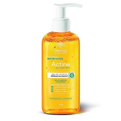 Aqui estão algumas opções de texto ALT para a imagem do produto "DARROW ACTINE OIL CONTROL GEL DE LIMPEZA 140G", utilizando "Actine Oil Control", cada uma com uma pequena variação: * **Opção 1 (Simples):** Actine Oil Control, gel de limpeza facial. * **Opção 2 (Descritiva):** Actine Oil Control: Gel de limpeza para controle da oleosidade da pele. * **Opção 3 (Com marca):** Darrow Actine Oil Control: Gel de limpeza para pele oleosa e acneica. * **Opção 4 (Focada no problema):** Actine Oil Control: Solução para pele oleosa e com tendência à acne. A escolha ideal dependerá do contexto onde a imagem será usada. A opção mais simples geralmente é suficiente, mas as outras oferecem mais informações.