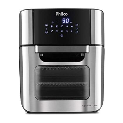 Aqui estão algumas opções de texto ALT para a imagem da Air Fryer Philco 12L, variando em detalhe: **Opção 1 (Mais concisa):** ``` Air Fryer Philco 12L ``` **Opção 2 (Um pouco mais descritiva):** ``` Air Fryer Philco 12L para preparo de alimentos sem óleo. ``` **Opção 3 (Focando no modelo):** ``` Fritadeira Air Fryer Philco 12L modelo PFR2200P. ``` **Opção 4 (Incluindo a marca):** ``` Air Fryer Philco 12L, a solução para refeições mais saudáveis. ``` **Qual escolher?** * Se o contexto for puramente informativo (apenas identificar o produto), a **Opção 1** é suficiente. * Se você quiser destacar o benefício principal (cozinhar sem óleo), a **Opção 2** é uma boa escolha. * Se o modelo específico for importante, use a **Opção 3**. * Se quiser reforçar a marca, a **Opção 4** pode ser útil. Lembre-se que o texto ALT deve ser conciso e relevante para o conteúdo da página.