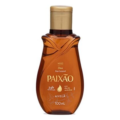Aqui estão algumas opções de texto ALT para a imagem, usando "Paixão Avelã", com diferentes níveis de detalhe: **Opção 1 (Curta e direta):** `Paixão Avelã: Óleo corporal para uma pele macia e hidratada.` **Opção 2 (Um pouco mais descritiva):** `Paixão Avelã: Frasco de 100ml do óleo corporal com aroma irresistível de avelã.` **Opção 3 (Focando nos benefícios):** `Paixão Avelã: Óleo corporal de avelã para nutrir, hidratar e perfumar a pele, deixando-a suave e sedosa.` **Opção 4 (Se a imagem mostrar a embalagem):** `Paixão Avelã: Embalagem do óleo corporal de avelã, 100ml. Descubra a paixão em cada toque.` **Qual escolher?** A melhor opção depende do contexto da imagem e da página. Se a imagem é autoexplicativa e o texto ao redor já descreve o produto, a opção 1 pode ser suficiente. Se a imagem mostra a embalagem em destaque, a opção 4 pode ser melhor. Se você quer enfatizar os benefícios, a opção 3 é uma boa escolha. Lembre-se que o texto ALT deve ser conciso e informativo, ajudando quem usa leitores de tela a entender o que a imagem representa.