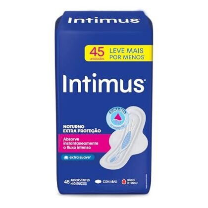 Aqui estão algumas opções de texto ALT para a imagem, utilizando "Intimus Noturno", com diferentes níveis de detalhe: **Opção 1 (Curta e direta):** `Intimus Noturno` **Opção 2 (Um pouco mais descritiva):** `Intimus Noturno, absorvente para proteção extra durante a noite.` **Opção 3 (Mais detalhada, se a imagem mostrar a embalagem):** `Embalagem de Intimus Noturno Extra Proteção Cobertura Suave, 45 unidades.` **Opção 4 (Focada no uso):** `Absorvente Intimus Noturno para uma noite de sono tranquila e protegida.` **Qual escolher?** * Se a imagem for apenas o produto em si, a **Opção 1** ou **Opção 2** são suficientes. * Se a imagem mostrar a embalagem, a **Opção 3** é a melhor. * Se você quiser enfatizar o benefício do produto, a **Opção 4** é uma boa escolha. Lembre-se que o texto ALT deve ser conciso e descrever o conteúdo da imagem da forma mais precisa possível.