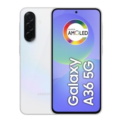 Aqui estão algumas opções de texto ALT para a imagem, utilizando "Galaxy A36 5G", com diferentes níveis de detalhe: **Opção 1 (Mais simples):** `Galaxy A36 5G na cor branca.` **Opção 2 (Um pouco mais descritiva):** `Celular Galaxy A36 5G branco, com tela Super AMOLED.` **Opção 3 (Incorporando recursos chave):** `Galaxy A36 5G branco: celular com câmera de 50MP, 256GB de armazenamento e conectividade 5G.` **Opção 4 (Foco no design e cor):** `Imagem do Galaxy A36 5G, destacando seu design moderno e a cor branca.` **Qual escolher?** A escolha depende do contexto da página e do quão detalhada você quer ser. * Se a página é focada em especificações técnicas, a opção 3 seria boa. * Se o foco é mais visual, a opção 2 ou 4 seriam melhores. * Se você precisa ser breve, a opção 1 é a mais adequada. Lembre-se que o texto ALT deve ser conciso e descrever o conteúdo da imagem para usuários com deficiência visual ou quando a imagem não carrega.