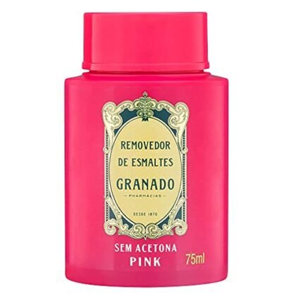 Aqui estão algumas opções de textos ALT para a imagem, utilizando "Removedor Esmalte Granado", com diferentes níveis de detalhe: **Opção 1 (Mais básica):** `Removedor Esmalte Granado Pink 75ml.` **Opção 2 (Um pouco mais descritiva):** `Removedor Esmalte Granado, frasco Pink de 75ml.` **Opção 3 (Foco na marca):** `Removedor Esmalte Granado da linha Pink, embalagem de 75ml.` **Opção 4 (Se a imagem mostrar o produto em uso):** `Removedor Esmalte Granado sendo usado para remover o esmalte das unhas.` **Qual escolher?** * Se o contexto da imagem já for bem claro (ex: uma página de produto específica), a opção 1 é suficiente. * Se você precisar de um pouco mais de contexto (ex: a imagem está em um artigo sobre cuidados com as unhas), a opção 2 ou 3 são melhores. * Se a imagem mostrar o removedor em ação, a opção 4 é a mais adequada. A melhor opção depende do contexto da imagem e do que você quer enfatizar.