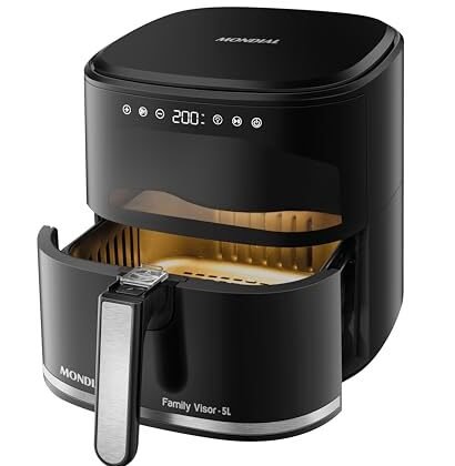 Aqui estão algumas opções de texto ALT para a imagem, variando em detalhes e foco: **Opção 1 (Mais simples):** `Air Fryer Digital` **Opção 2 (Um pouco mais descritiva):** `Air Fryer Digital, modelo AF-50-DV` **Opção 3 (Adicionando informações sobre a marca e cor):** `Air Fryer Digital Mondial, preta` **Opção 4 (Mais completa, incluindo a capacidade):** `Air Fryer Digital Mondial, 5 litros, preta` **Opção 5 (Para enfatizar a tecnologia):** `Air Fryer Digital para uma alimentação mais saudável` **Qual escolher?** A escolha depende do contexto. Se o objetivo é puramente identificar o produto, a opção 1 ou 2 são suficientes. Se você deseja destacar a marca ou características específicas, as opções 3 ou 4 são melhores. Se a imagem está associada a um conteúdo sobre alimentação saudável, a opção 5 pode ser mais relevante. **Recomendação:** Considerando que o texto ALT deve ser conciso e informativo, a opção **"Air Fryer Digital Mondial, preta"** é um bom ponto de partida. Se a imagem for pequena ou estiver em um contexto onde a capacidade é relevante, a opção **"Air Fryer Digital Mondial, 5 litros, preta"** seria ainda melhor.