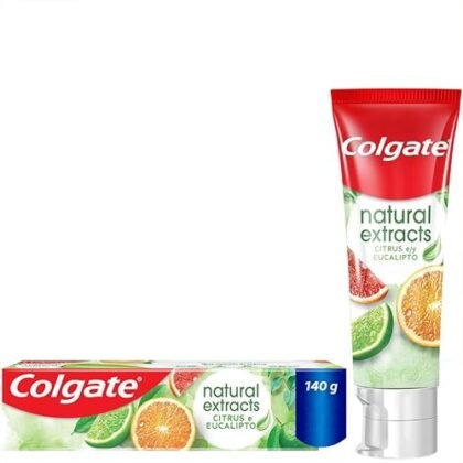 **Opções de texto ALT:** * **Creme Dental Vegano Natural** * **Creme Dental Vegano Natural Colgate** * **Colgate Creme Dental Vegano Natural** * **Creme Dental Vegano Natural Sabor Citrus e Eucalipto** **Justificativa:** A escolha de qual usar depende um pouco do contexto da imagem e do que você quer destacar. Se a imagem mostra claramente a embalagem e a marca, "Creme Dental Vegano Natural" é suficiente. Se a marca não é óbvia, incluir "Colgate" pode ser útil. Se você quiser ser mais específico, pode adicionar o sabor.