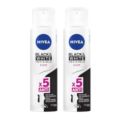 Aqui estão algumas opções de texto ALT para a imagem, usando "NIVEA Black & White", com diferentes níveis de detalhe: **Opção 1 (Simples):** `NIVEA Black & White: Kit com 2 desodorantes aerossol.` **Opção 2 (Um pouco mais descritiva):** `NIVEA Black & White Clear: Embalagem com dois desodorantes aerossol de 150ml.` **Opção 3 (Foco nos benefícios):** `NIVEA Black & White: Kit de dois desodorantes aerossol que protegem contra manchas em roupas pretas e brancas.` **Opção 4 (Mais completa, ideal se o contexto permitir mais espaço):** `NIVEA Black & White Clear: Kit com dois desodorantes aerossol de 150ml. Proteção antitranspirante que evita manchas brancas em roupas pretas e amarelas em roupas brancas.` **Qual escolher?** * Se o espaço for limitado, a **Opção 1** é a melhor. * Se você quer dar um pouco mais de informação sobre o produto, a **Opção 2** ou **Opção 3** são boas escolhas. * Se você tem espaço para uma descrição mais completa e quer destacar os benefícios, a **Opção 4** é a ideal. Lembre-se que o texto ALT deve ser conciso e relevante para a imagem. Ele ajuda pessoas com deficiência visual a entenderem o conteúdo da imagem e também é importante para o SEO do seu site.