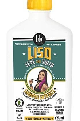 Aqui estão algumas opções de texto alternativo (alt text) para a imagem, utilizando "Shampoo Lola Liso", com foco em diferentes aspectos: **Opção 1 (Simples e Descritiva):** `Shampoo Lola Liso Leve And Solto para cabelos lisos. Embalagem roxa da Lola Cosmetics.` **Opção 2 (Foco na marca e tipo de cabelo):** `Shampoo Lola Liso: tratamento para cabelos lisos, da marca Lola Cosmetics.` **Opção 3 (Foco no benefício):** `Shampoo Lola Liso: para um liso leve e solto, da Lola Cosmetics.` **Opção 4 (Mais completa):** `Shampoo Lola Liso Leve And Solto 250ml. Imagem do produto da Lola Cosmetics, ideal para cabelos lisos.` **Qual escolher?** * **Simples e descritiva:** Ideal para acessibilidade rápida. * **Foco na marca e tipo de cabelo:** Boa para SEO e identificação rápida do produto. * **Foco no benefício:** Atrai a atenção do usuário com o resultado desejado. * **Mais completa:** Fornece mais informações, mas pode ser um pouco longa. A melhor opção depende do contexto da página e do objetivo da imagem. Se a página for focada em SEO, a opção com "foco na marca e tipo de cabelo" é boa. Se for uma página de produto focada em conversão, a opção com "foco no benefício" pode ser mais eficaz.