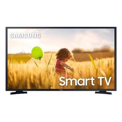Aqui estão algumas opções de texto ALT para a imagem, utilizando "Smart TV 43" Samsung", cada uma com um foco diferente: * **Opção 1 (Descritiva):** "Smart TV 43" Samsung" exibindo imagem vibrante. TV de LED Full HD da Samsung com wifi e HDMI." * **Opção 2 (Simples e direta):** "Smart TV 43" Samsung" - Modelo UN43T5300." * **Opção 3 (Focada no tamanho):** "Smart TV 43" Samsung" para uma experiência imersiva em Full HD." * **Opção 4 (Com palavras-chave):** "Smart TV 43" Samsung" LED Full HD com conectividade Wi-Fi e múltiplas portas HDMI." A escolha ideal dependerá do contexto da imagem e do que você deseja destacar. A opção 1 é a mais completa.