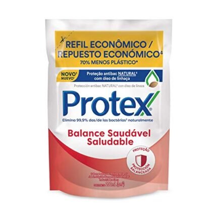 Aqui estão algumas opções de texto ALT para a imagem, utilizando "Sabonete Antibacteriano Protex", com diferentes níveis de detalhe: **Opções:** * **Curta e direta:** "Sabonete Antibacteriano Protex." * **Um pouco mais descritiva:** "Sabonete Antibacteriano Protex para limpeza das mãos." * **Contextualizando:** "Imagem de um frasco de Sabonete Antibacteriano Protex." * **Enfatizando o uso:** "Lave as mãos com Sabonete Antibacteriano Protex." * **Para e-commerce:** "Sabonete Antibacteriano Protex, frasco de 200ml." A escolha do melhor texto ALT depende do contexto da imagem e do objetivo do site/página. Para fins de SEO e acessibilidade, uma descrição mais detalhada, como "Imagem de um frasco de Sabonete Antibacteriano Protex" ou "Sabonete Antibacteriano Protex para limpeza das mãos", é geralmente preferível. Se o foco for uma compra direta, "Sabonete Antibacteriano Protex, frasco de 200ml" pode ser mais eficaz.