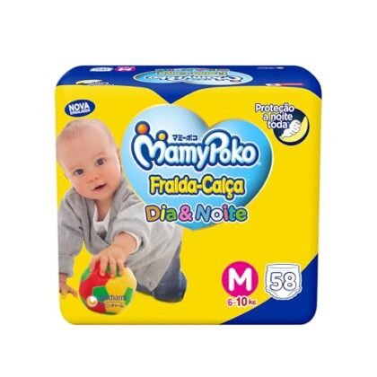 **Opções de texto ALT:** * **Fralda MamyPoko M** (Simples e direto, bom para acessibilidade básica) * **Fralda MamyPoko MamyPoko M** (Para aumentar a relevância para pesquisa) * **Fralda MamyPoko M ideal para o dia e a noite.** (Adiciona contexto do uso do produto) **Recomendação:** Eu recomendaria o segundo caso, "Fralda MamyPoko MamyPoko M", pois é simples, direto e inclui as palavras-chave principais, além de repetir o texto, para maior relevância.