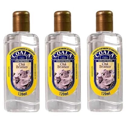 Aqui estão algumas opções de texto ALT para a imagem, considerando diferentes focos e necessidades: **Opção 1 (Descritiva e focada no produto):** `Kit com 3 frascos de limpador perfumado Coala Chá Branco, cada um com 120ml.` **Opção 2 (Descritiva e focada na fragrância):** `Limpador perfumado Coala Chá Branco, em kit com 3 frascos, para um ambiente com aroma suave e relaxante.` **Opção 3 (Mais curta e direta):** `Coala Chá Branco - Kit com 3 Limpadores Perfumados` **Opção 4 (Considerando o contexto de compra):** `Compre o kit de 3 limpadores perfumados Coala Chá Branco e deixe sua casa com um aroma agradável.` **Qual escolher?** * **Opção 1** é a mais neutra e descritiva, boa para acessibilidade. * **Opção 2** destaca o benefício da fragrância, útil para atrair o interesse. * **Opção 3** é breve, ideal se o contexto já fornece informações adicionais. * **Opção 4** inclui um call to action, mais apropriada em um contexto de e-commerce. A melhor opção depende do contexto onde a imagem está sendo usada. Se você precisa garantir acessibilidade, a opção 1 é uma boa escolha. Se você quer destacar o aroma do produto, a opção 2 pode ser melhor. Se a imagem está em uma página de produto, a opção 4 com o "compre" pode ser mais eficaz.
