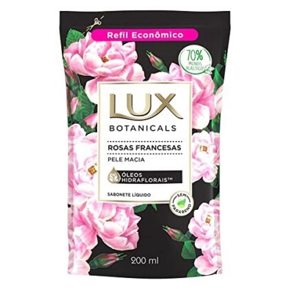 Aqui estão algumas opções de texto ALT para a imagem, utilizando "Lux Rosas Francesas", com diferentes níveis de detalhe: * **Opção 1 (Curta e simples):** Lux Rosas Francesas * **Opção 2 (Um pouco mais descritiva):** Refil de Sabonete Líquido Lux Rosas Francesas * **Opção 3 (Mais informativa):** Refil de 200ml de Sabonete Líquido Lux Rosas Francesas, fragrância Rosas Francesas. * **Opção 4 (Focando na marca):** Embalagem do refil de Lux Rosas Francesas para sabonete líquido. * **Opção 5 (Destacando o produto):** Sabonete Líquido Lux Rosas Francesas, agora em refil de 200ml. A melhor opção depende do contexto da imagem e do que você quer destacar. Se a imagem mostra especificamente o refil, as opções 2, 3, 4 ou 5 são melhores. Se for uma imagem mais genérica da linha Lux, a opção 1 pode ser suficiente. Lembre-se que o texto ALT deve ser conciso e descrever o conteúdo da imagem da forma mais clara possível para usuários com deficiência visual.