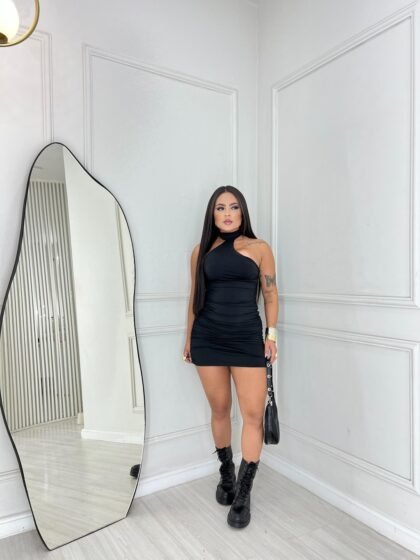 VESTIDO LORENA EM MALHA SUPLEX COM BOJO E DRAPEADO NAS LATERAIS – Imagem 1 [nsid:885304653]
