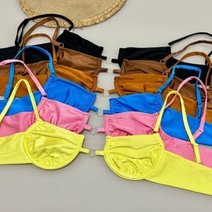 CROPPED THALIA EM POLIAMIDA ACETINADA COM ARO DE SUSTENTAÇÃO, REGULAGEM NA ALÇA E COSTAS – Imagem 1 [nsid:844444616]