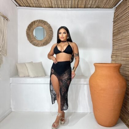 CONJUNTO PATRICIA EM RENDA COM HOT PANTS, BOJO E REGULAGEM – Imagem 1 [nsid:783345637]