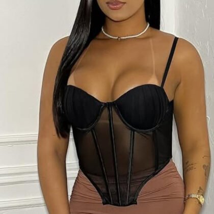 CORSELET EM TULE + BARBATANAS, BOJO E ZÍPER ATRÁS – Imagem 1 [nsid:864699596]