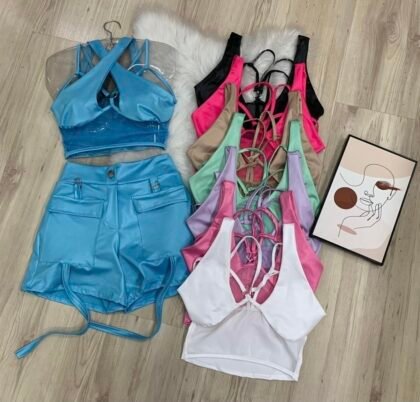 CROPPED JASMINE - TULE COM CIRRÊ ACETINADO E DETALHE DE CORAÇÃO – Imagem 1 [nsid:736976520]