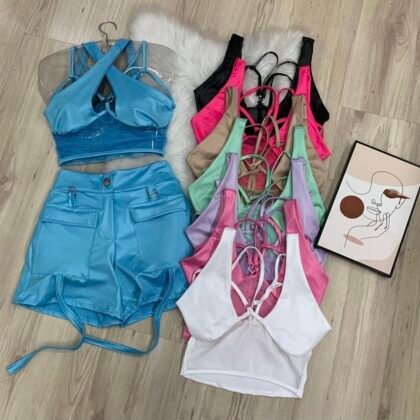 CROPPED JASMINE - TULE COM CIRRÊ ACETINADO E DETALHE DE CORAÇÃO – Imagem 1 [nsid:736976520]