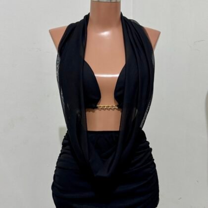 VESTIDO EM TULE COM DRAPEADO E BOJO – Imagem 1 [nsid:874619071]