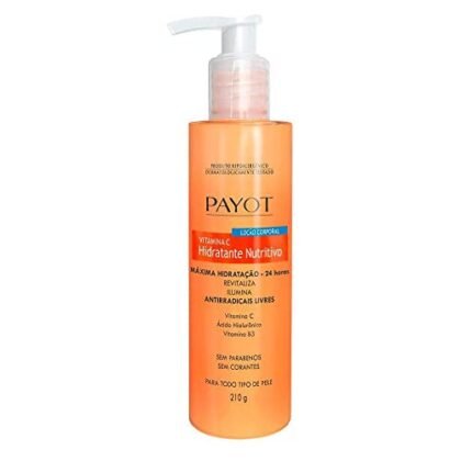 Aqui estão algumas opções de texto ALT para a imagem, considerando o título do produto e a palavra-chave "Hidratante Vitamina C": **Opções concisas:** * Hidratante Vitamina C PAYOT para corpo. * PAYOT: Hidratante Vitamina C nutritivo. * Hidratante Vitamina C para hidratação corporal. **Opções mais descritivas (se o contexto permitir):** * Imagem do Hidratante Vitamina C Nutritivo da PAYOT, embalagem de 210g. * Hidratante Vitamina C PAYOT, ideal para nutrir e hidratar a pele do corpo. * Embalagem do Hidratante Vitamina C da PAYOT, prometendo nutrição para a pele. **Dica:** A escolha do melhor texto ALT depende do contexto em que a imagem está sendo utilizada. Se for em uma loja online, as opções mais descritivas podem ser melhores. Se for em um contexto mais geral, as opções concisas podem ser suficientes.