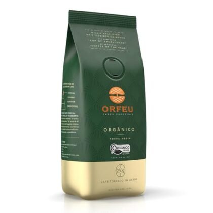 Aqui estão algumas opções de texto ALT para a imagem, utilizando "Orfeu Orgânico", com diferentes níveis de detalhe: **Opção 1 (Mais Simples e Direta):** `Orfeu Orgânico - Café em Grãos` **Opção 2 (Um pouco mais descritiva):** `Café em Grãos Orfeu Orgânico 250g` **Opção 3 (Focando no nome da marca e tipo de produto):** `ORFEU Orgânico - Café em Grãos Orgânico` **Opção 4 (Se a embalagem tiver um destaque visual específico):** `Orfeu Orgânico - Embalagem de Café em Grãos Orgânico da Orfeu` (Complete com a cor ou característica marcante da embalagem, se houver) **Qual escolher?** * Se o contexto for simples (como uma listagem de produtos), a **Opção 1** ou **Opção 2** são suficientes. * Se você quer enfatizar a marca, use a **Opção 3**. * Se a embalagem tiver um design particular relevante, use a **Opção 4** adaptando a descrição para o detalhe visual. Lembre-se que o texto ALT deve ser conciso e descrever o conteúdo da imagem da forma mais clara e relevante possível para o usuário, especialmente para pessoas que usam leitores de tela.