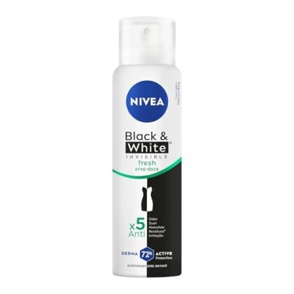 Aqui estão algumas opções de texto ALT para a imagem, considerando o título do produto e usando "NIVEA Invisible Fresh": **Opção 1 (Concisa):** `NIVEA Invisible Fresh: Desodorante antitranspirante aerossol para proteção contra manchas e frescor duradouro.` **Opção 2 (Mais Descritiva):** `NIVEA Invisible Fresh: Antitranspirante em aerossol para homens e mulheres, com fórmula que protege contra manchas brancas e amarelas em roupas pretas e brancas, oferecendo 48h de proteção e fragrância de erva doce.` **Opção 3 (Focada no Benefício):** `NIVEA Invisible Fresh: Sinta a confiança de 48h de proteção com este antitranspirante que cuida da sua pele e evita manchas nas suas roupas.` **Opção 4 (Se a imagem mostrar a embalagem):** `Embalagem do desodorante NIVEA Invisible Fresh aerossol 150ml. Proteção antitranspirante invisível com fragrância de erva doce.` **Escolha a opção que melhor descreve o que é VISUALIZADO na imagem.** Se a imagem mostra apenas a embalagem, a opção 4 é a melhor. Se a imagem mostra alguém usando o produto, as opções 1, 2 ou 3 podem ser mais apropriadas. **Importante:** O texto ALT deve ser conciso e relevante para o contexto da imagem na página.