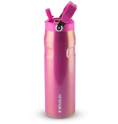 Aqui estão algumas opções de texto ALT, variando em descrição e foco: **Opção 1 (Descritiva):** `Stanley Aerolight: Garrafa térmica Flip Straw Dazzle Pink Shimmer, 710ml.` **Opção 2 (Foco na cor e modelo):** `Stanley Aerolight: Garrafa térmica rosa cintilante com canudo Flip Straw.` **Opção 3 (Foco na leveza e capacidade):** `Stanley Aerolight: Garrafa térmica leve de 710ml com canudo Flip Straw, cor Dazzle Pink Shimmer.` **Opção 4 (Mais concisa):** `Stanley Aerolight: Garrafa Flip Straw Pink Shimmer.` **Qual escolher?** * Se a imagem é pequena e o contexto já indica que é uma garrafa, a opção 4 pode ser suficiente. * Se você quer dar mais detalhes, a opção 1 ou 2 são boas escolhas. * Se a leveza é um ponto de venda importante, a opção 3 destaca isso. **Dica:** Escolha a opção que melhor descreve a imagem e se alinha com o foco da sua página.