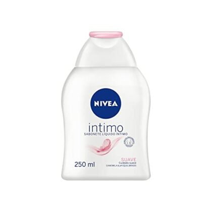 Aqui estão algumas opções de texto ALT para a imagem, utilizando "NIVEA Íntimo Suave", com diferentes níveis de detalhe: **Opção 1 (Curta e direta):** `NIVEA Íntimo Suave` **Opção 2 (Um pouco mais descritiva):** `NIVEA Íntimo Suave - Sabonete Líquido para higiene íntima feminina.` **Opção 3 (Mais informativa, incluindo alguns benefícios):** `NIVEA Íntimo Suave: Sabonete líquido com extrato de camomila para limpeza suave e manutenção do pH natural da região íntima.` **Opção 4 (Considerando a embalagem):** `Imagem do frasco de NIVEA Íntimo Suave, sabonete líquido para higiene íntima com camomila.` **Qual escolher?** A escolha depende do contexto da imagem e do nível de detalhe desejado. * Se o foco principal é apenas identificar o produto, a **Opção 1** ou **Opção 2** são suficientes. * Se você quer destacar alguns dos benefícios, a **Opção 3** é uma boa escolha. * Se a imagem é da embalagem e é importante saber o que está sendo mostrado, a **Opção 4** é mais adequada. **Recomendação:** A **Opção 3** é geralmente a melhor, pois oferece um bom equilíbrio entre concisão e informação útil para o usuário.